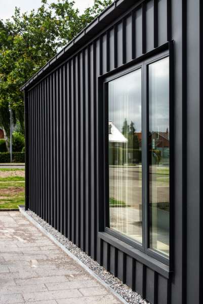 Steel and wood annex for extra space for ‘loaning out’ at Risskov Library, Risskov Bibliotek - Fortebakken 1, 8240 Risskov